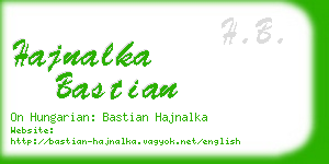 hajnalka bastian business card